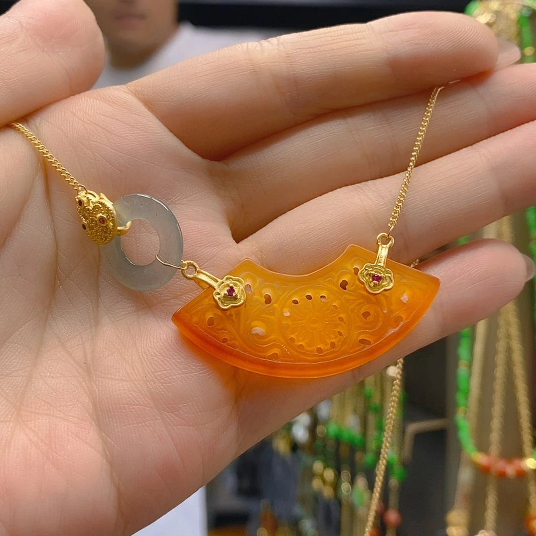 翡翠合金耳饰翡翠