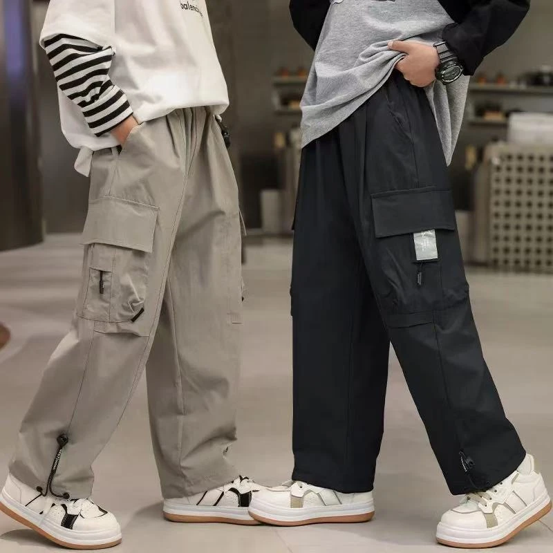 502839 童装男童速干长裤 2025春季儿童速干冰丝弹力休闲夏长裤子