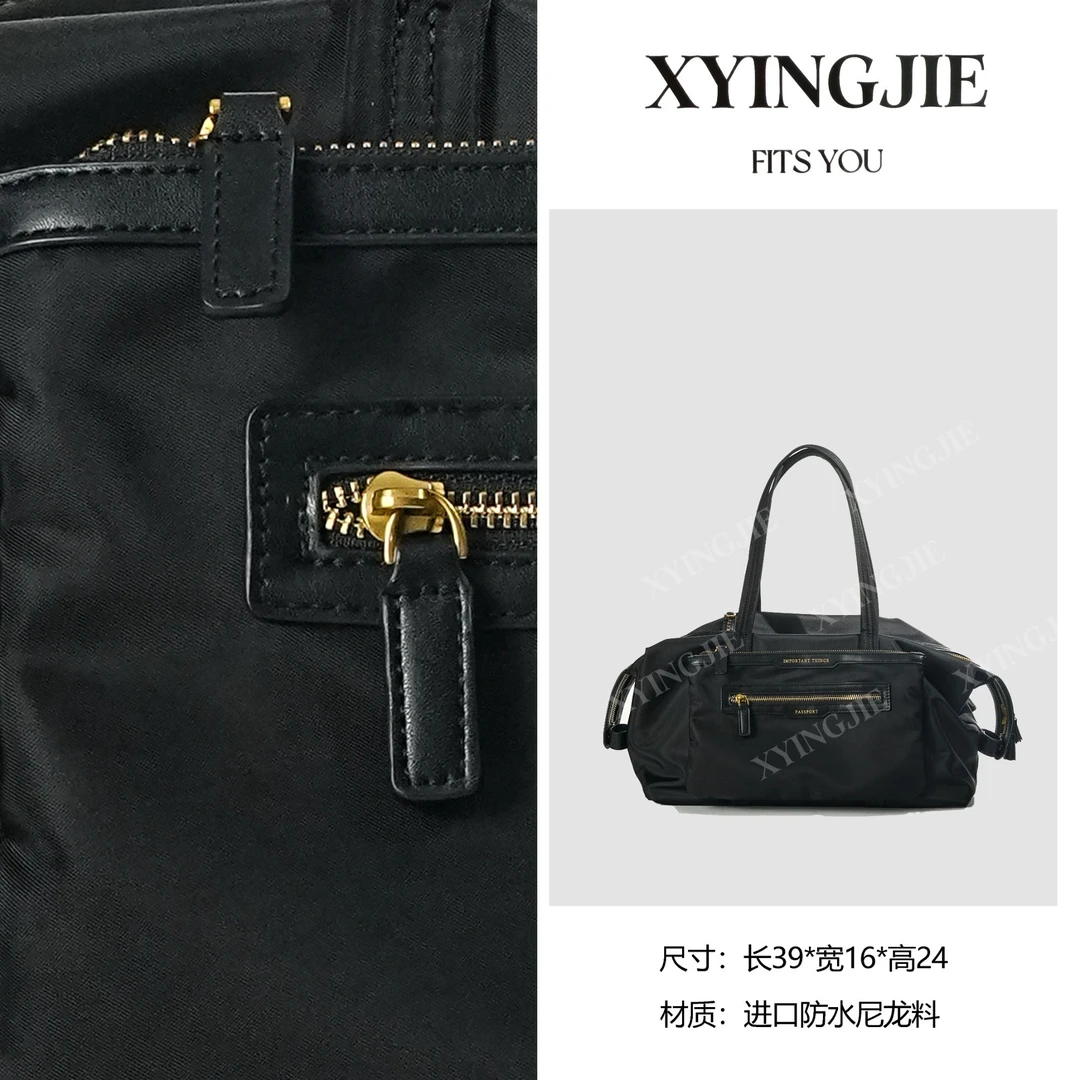 XYINGJIE· 原创设计 真皮高定手提单肩包 IF012-黑色
