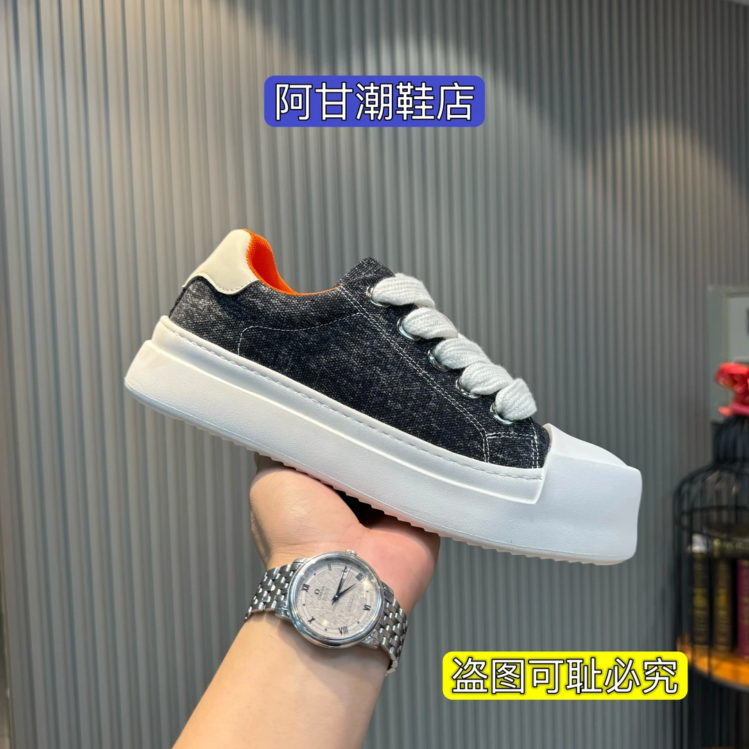 轻奢牛仔帆布鞋男士夏季新款时尚百搭发泡轻便舒适运动休闲板鞋子