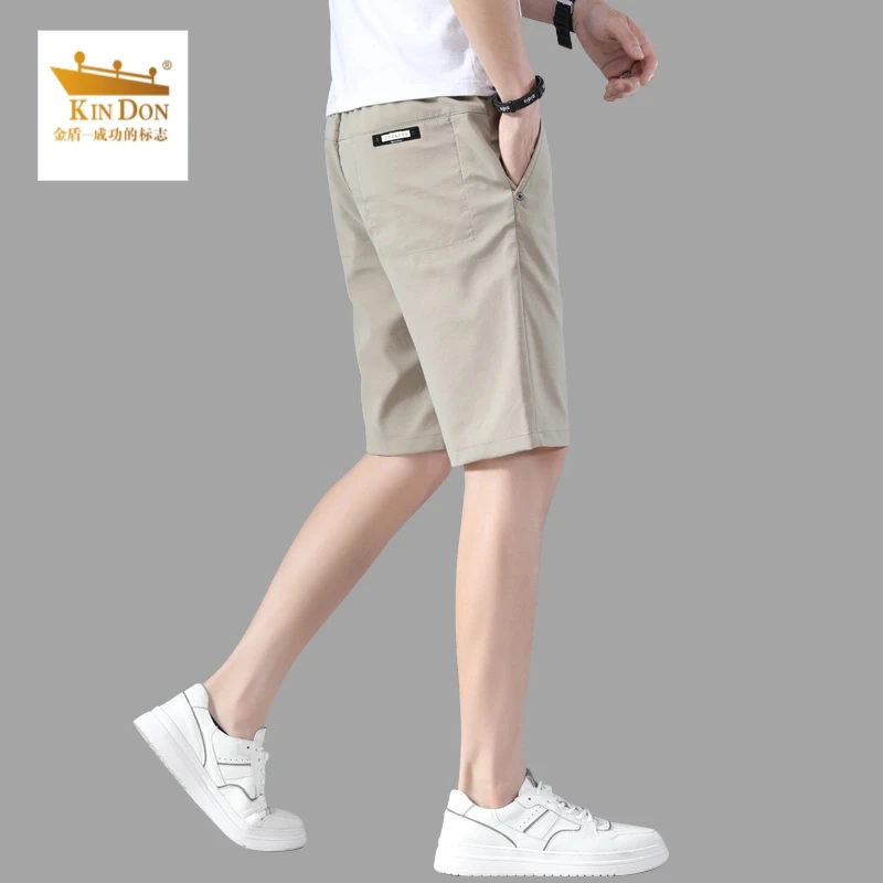 金盾男士五分裤男款夏季冰丝中裤爆款2025新款休闲短裤薄款裤子男