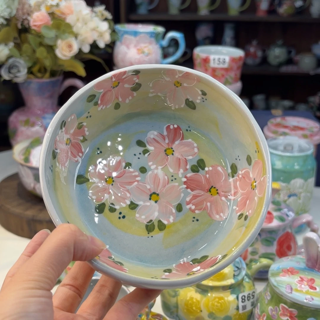 景德镇手绘高温釉下彩陶瓷茶具