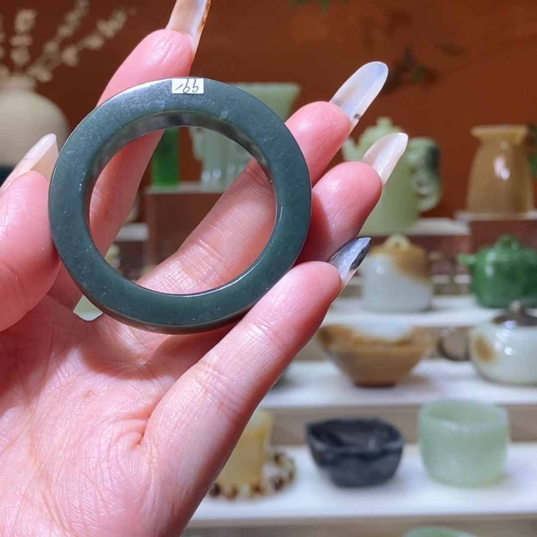 未镶嵌和田玉挂件青玉大环