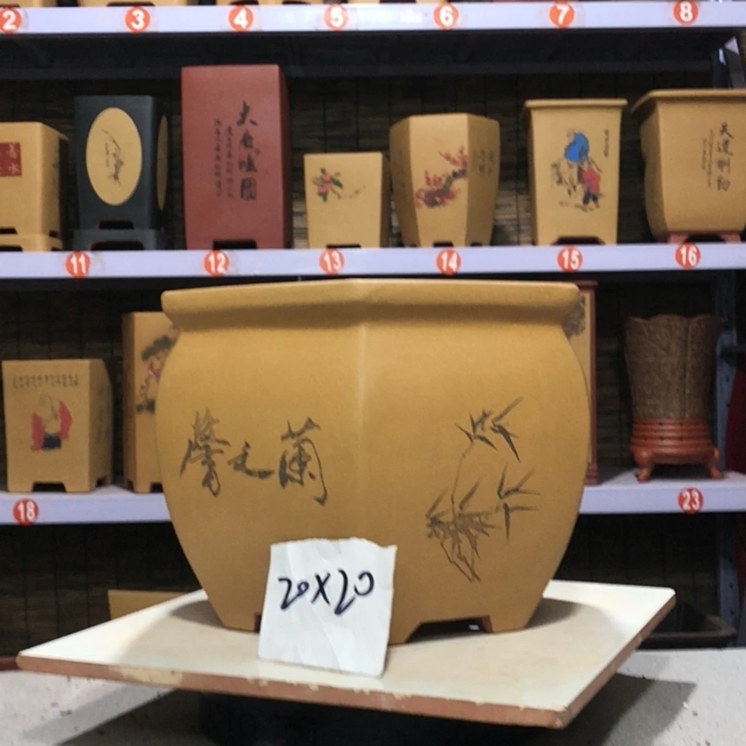 【闪购商品】紫砂花盆惊*?手工制作