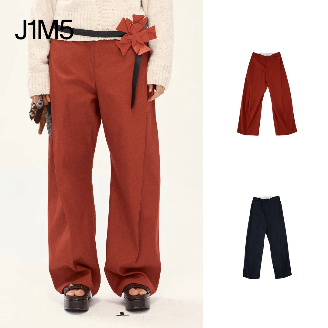 J1M5买手店 MEDIUM WELL 25秋冬 伽马褶线弯刀裤 设计师品牌