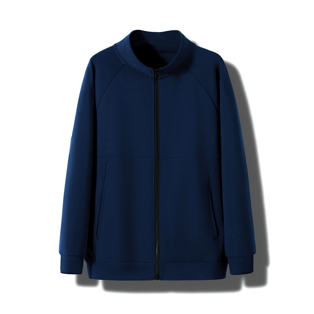 春秋款 YKK拉链藏青色拉链衫