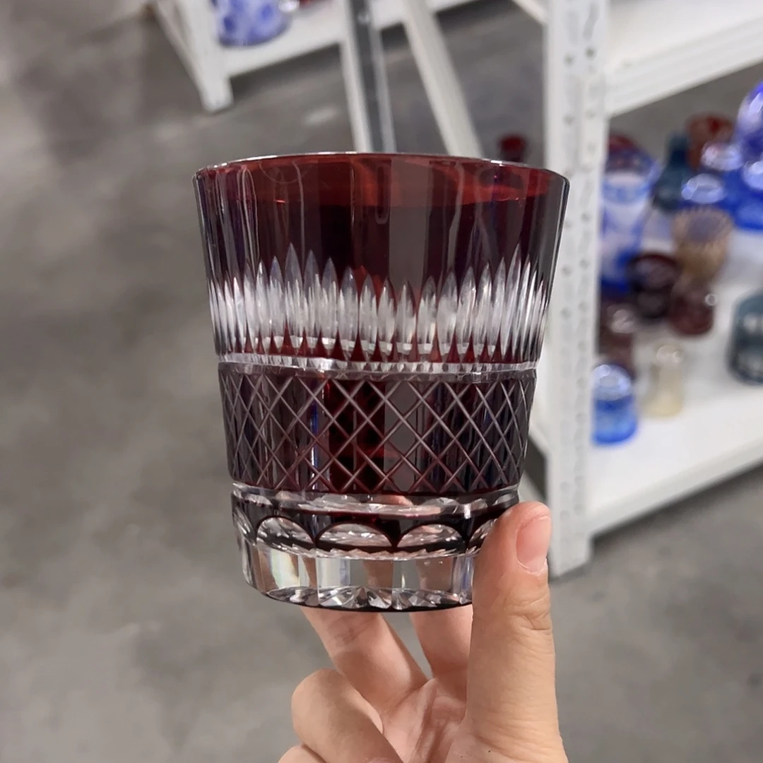 水晶玻璃高脚款微瑕一个