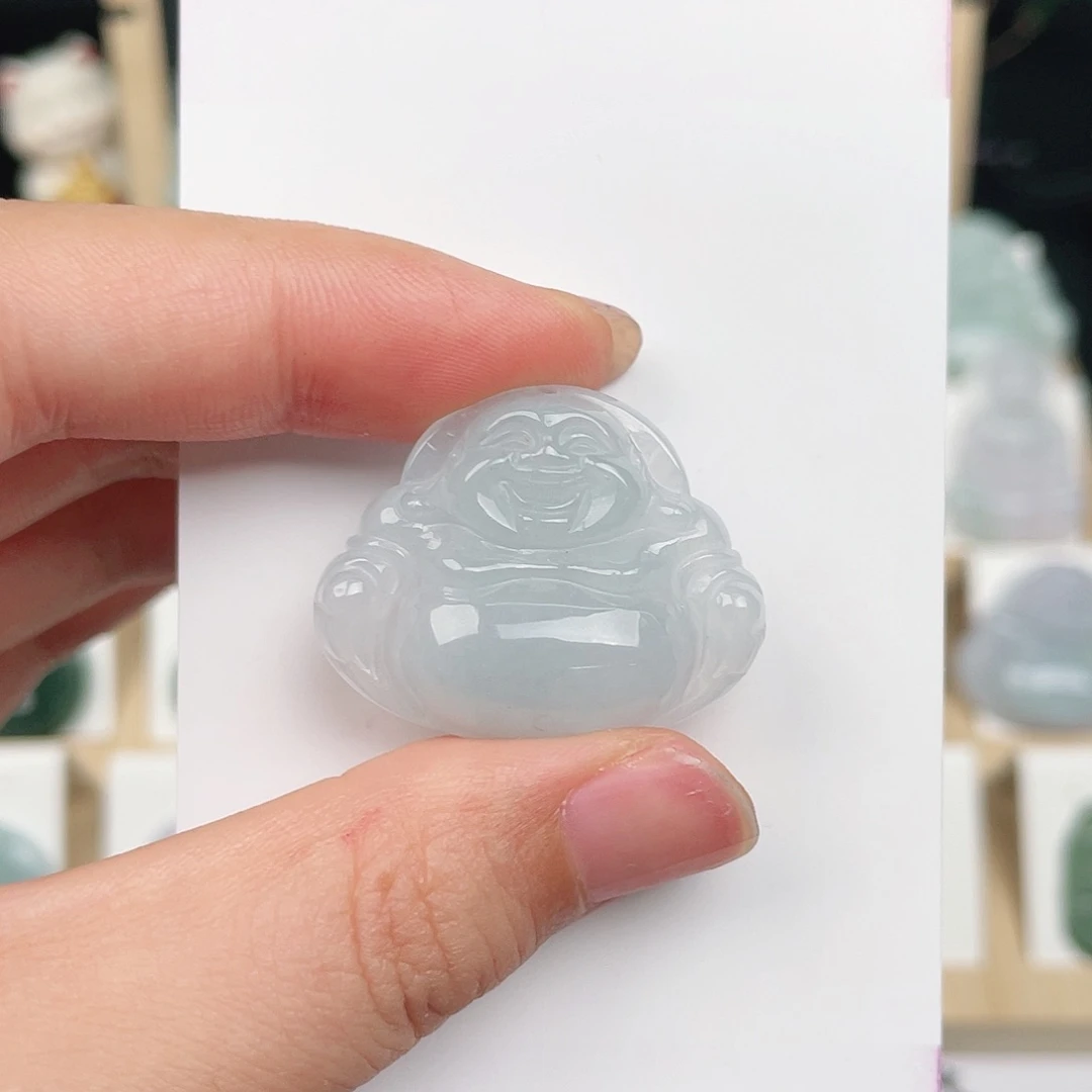 翡翠未镶嵌颈饰佛公