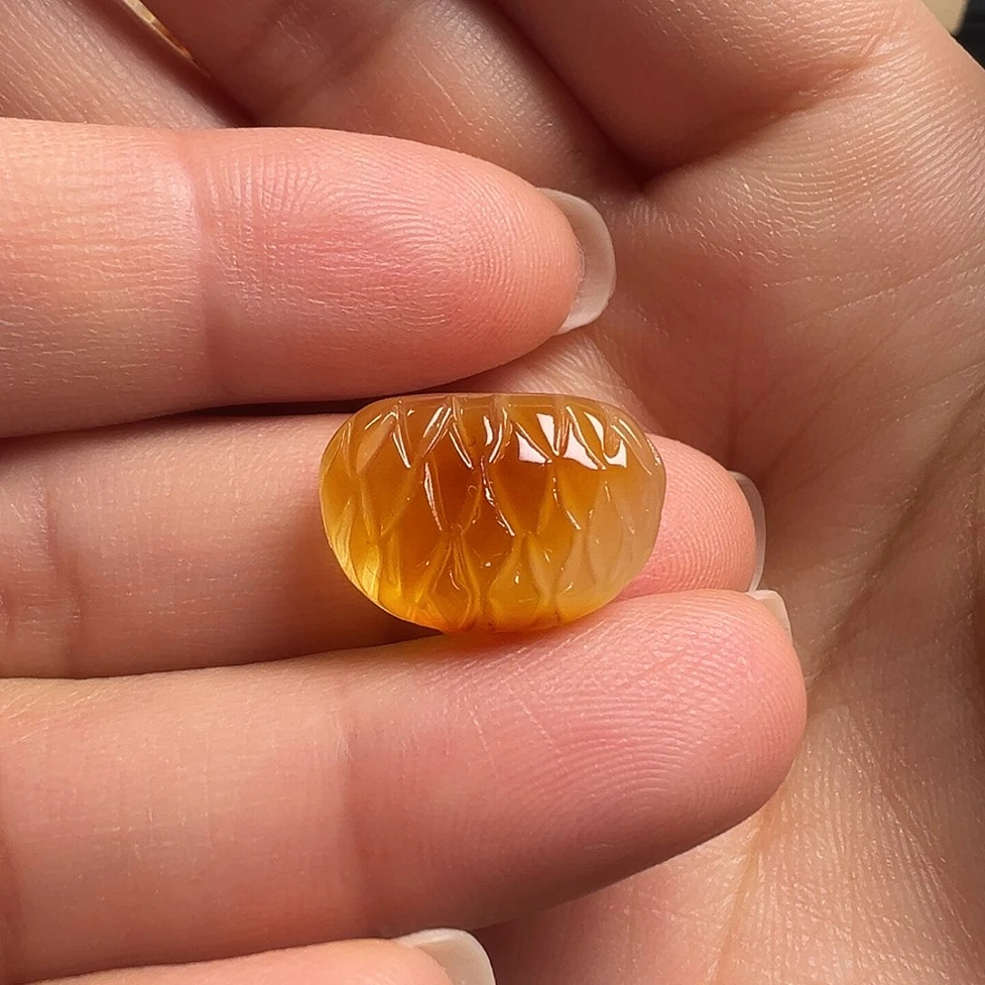 蜜蜡颈饰未镶嵌橘子瓣（打孔不退换）