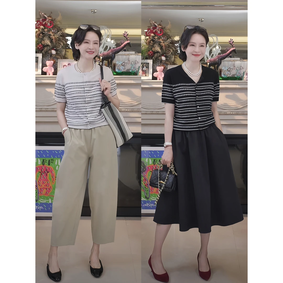 我是摩羯 黑白协奏曲 60支100扬子美丽诺羊毛金银丝提花秋开衫