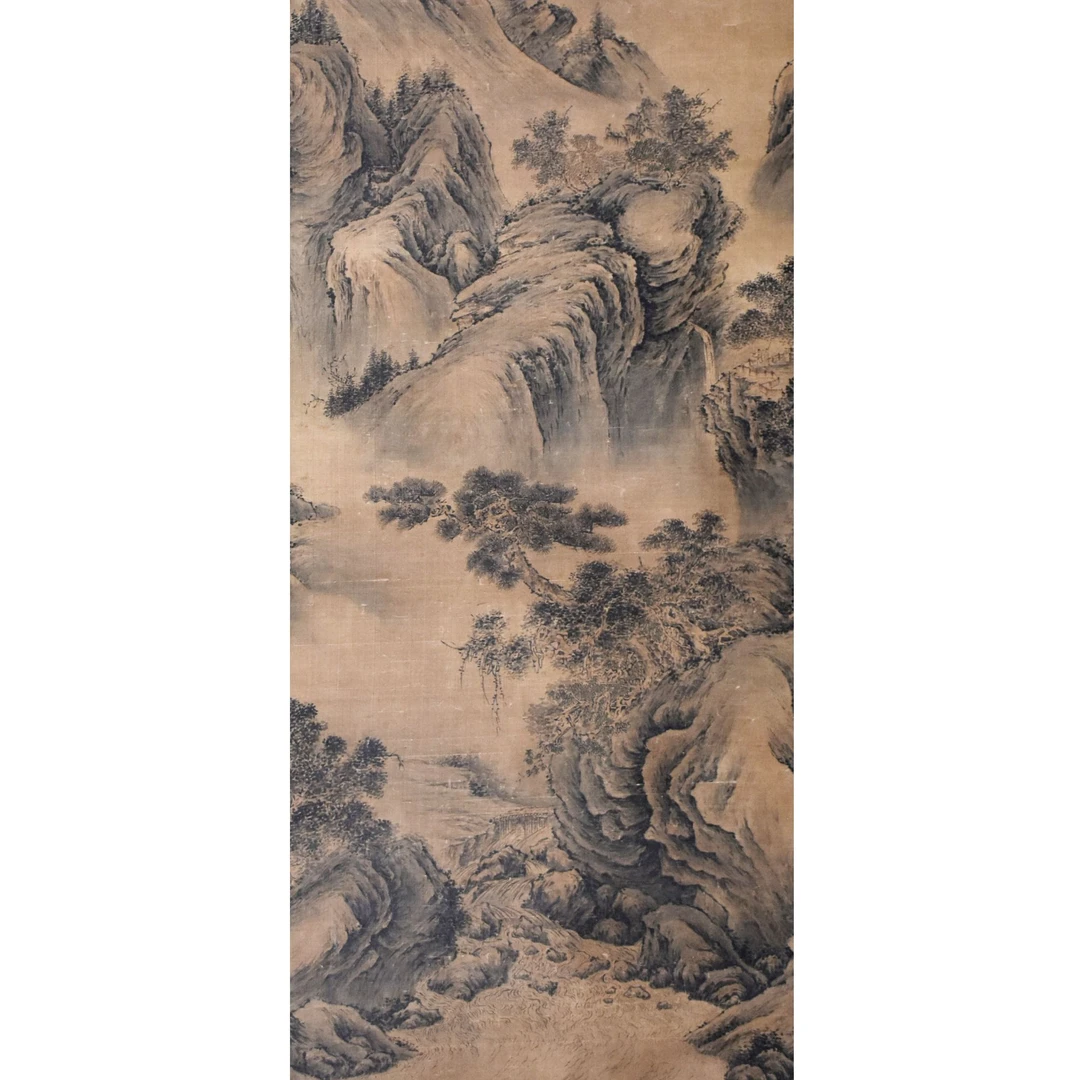 HM9439 溪山幽静图 134×51 绢本立轴 6.1平尺