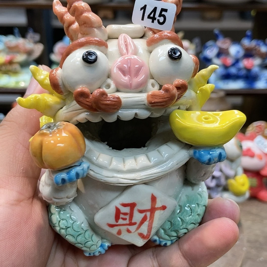 摆件直播间手工抽象陶瓷摆件微瑕145