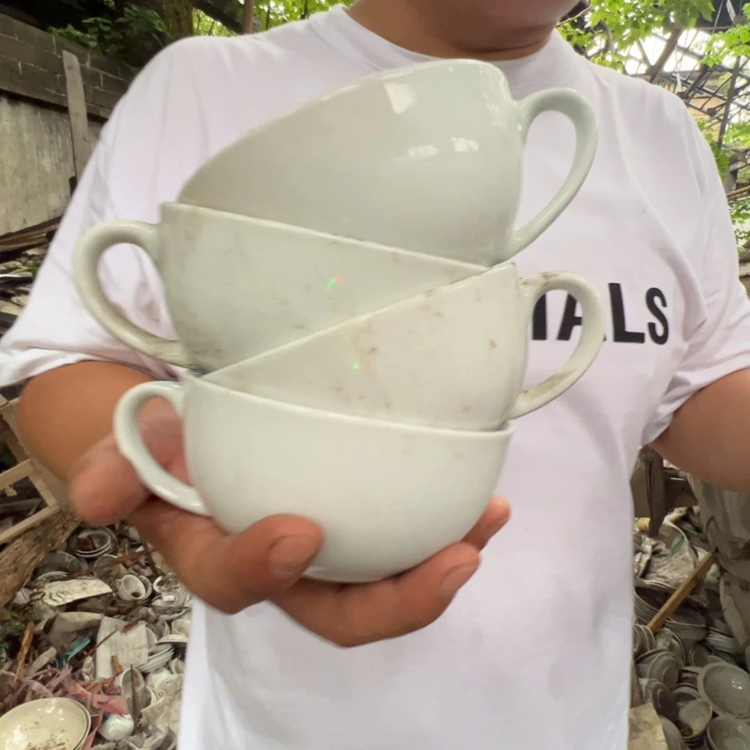 瓷片景德镇陶瓷老白胎宝宝碗4只