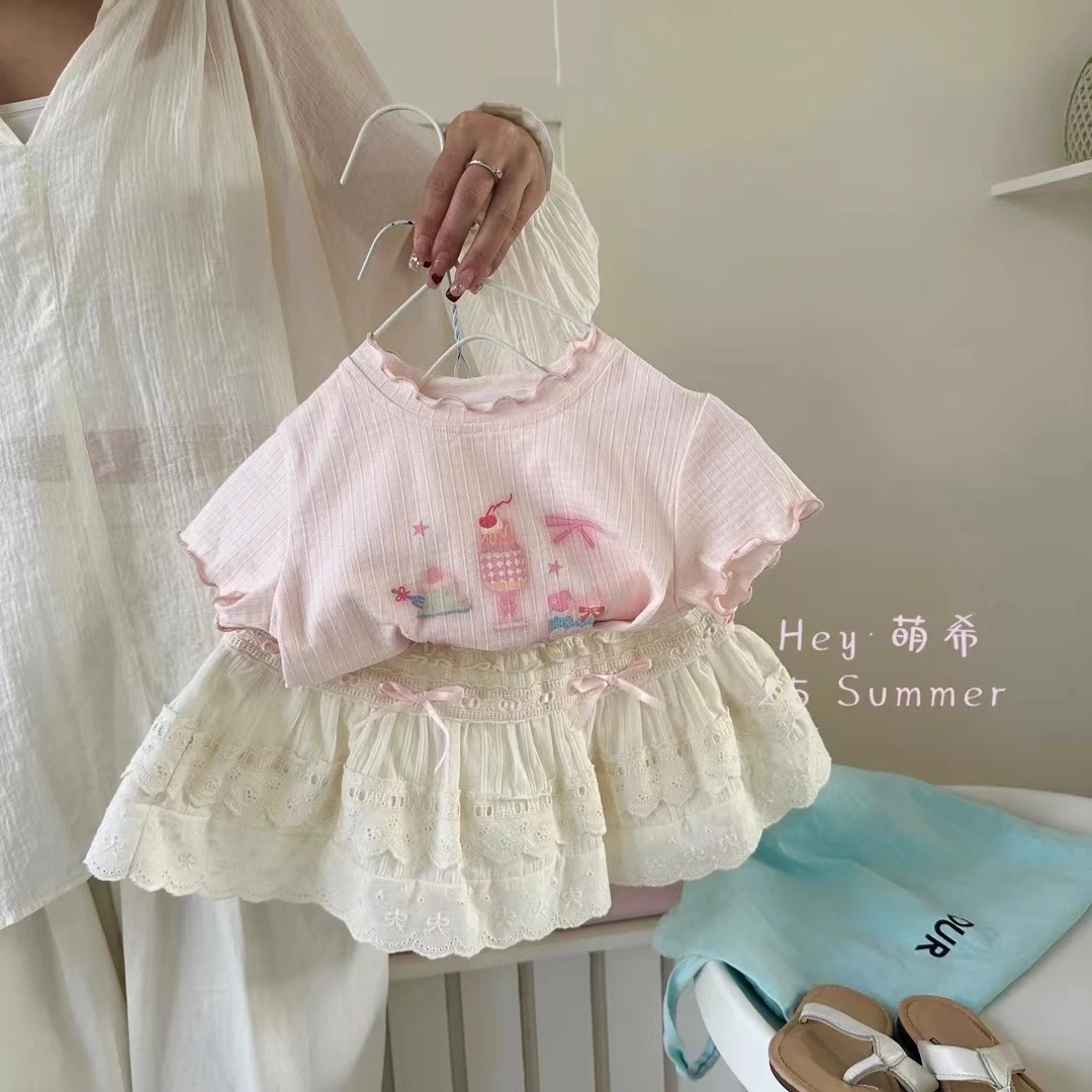 女童粉色卡通上衣（MX-M895-夏A）