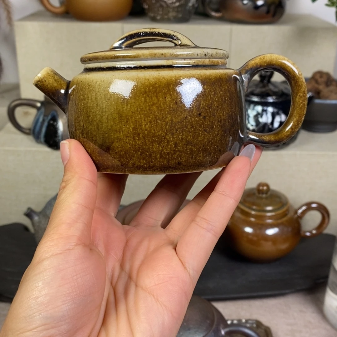 白****建水紫陶柴烧茶壶
