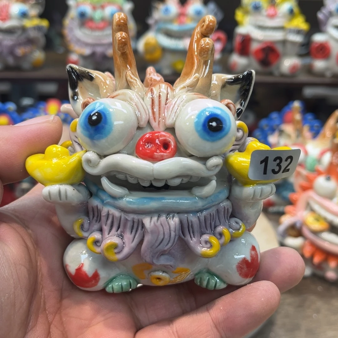 陶瓷纯手工抽象陶瓷摆件132