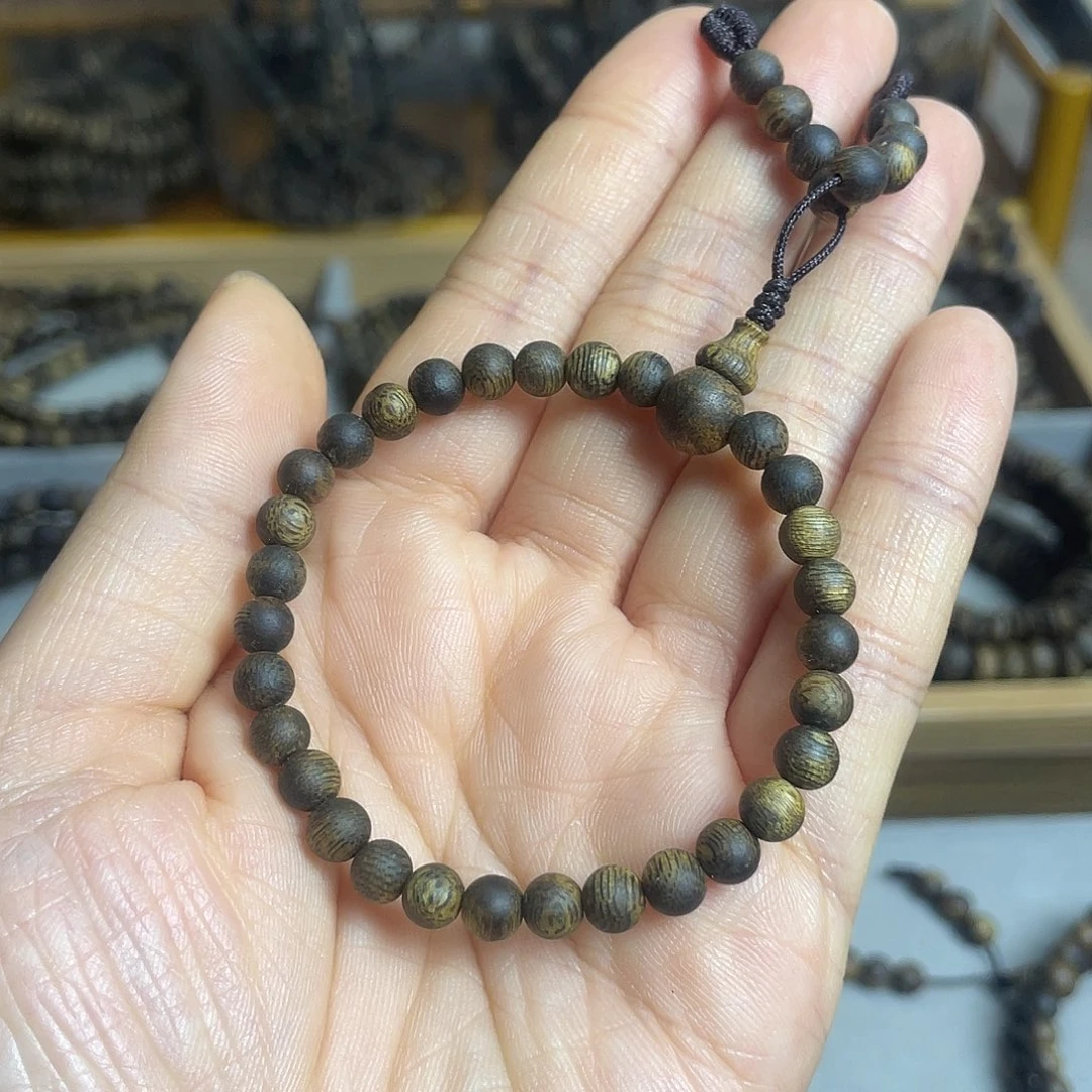 沉香沉香碎屑棋楠沉香老料单圈5mm花香蜜香