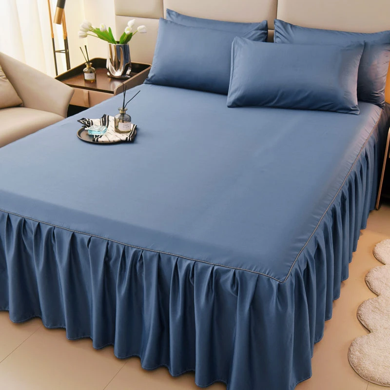 2025新款冰丝乳胶凉席床裙款公主风夏天空调软席床罩三件套可机洗