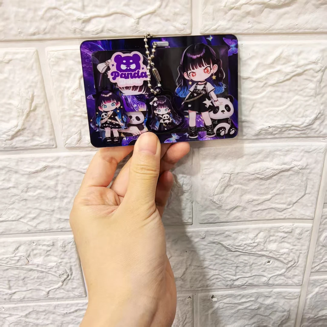 卡通动漫可爱女卡套网红钥匙包女士身份证卡套随身带