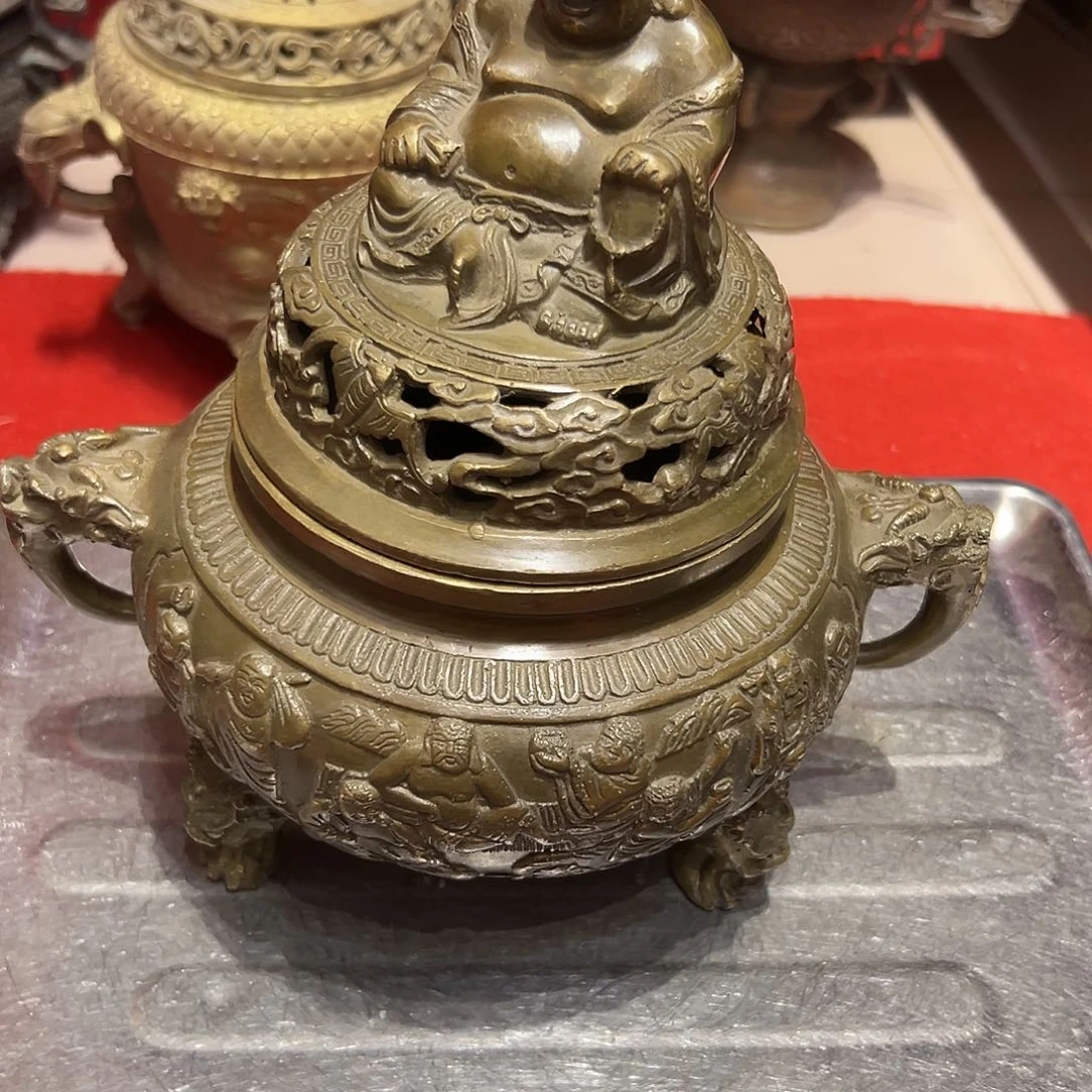 黄铜摆件，文房摆件工艺品蓝***。