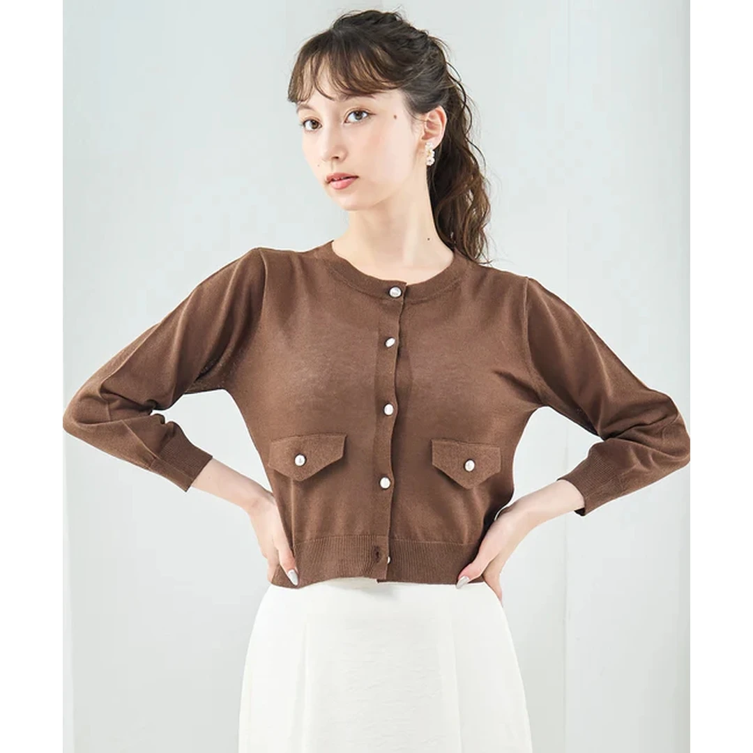 【MonTendre】秋季新款 31 圆领针织百搭长袖上衣防晒休闲风开衫女