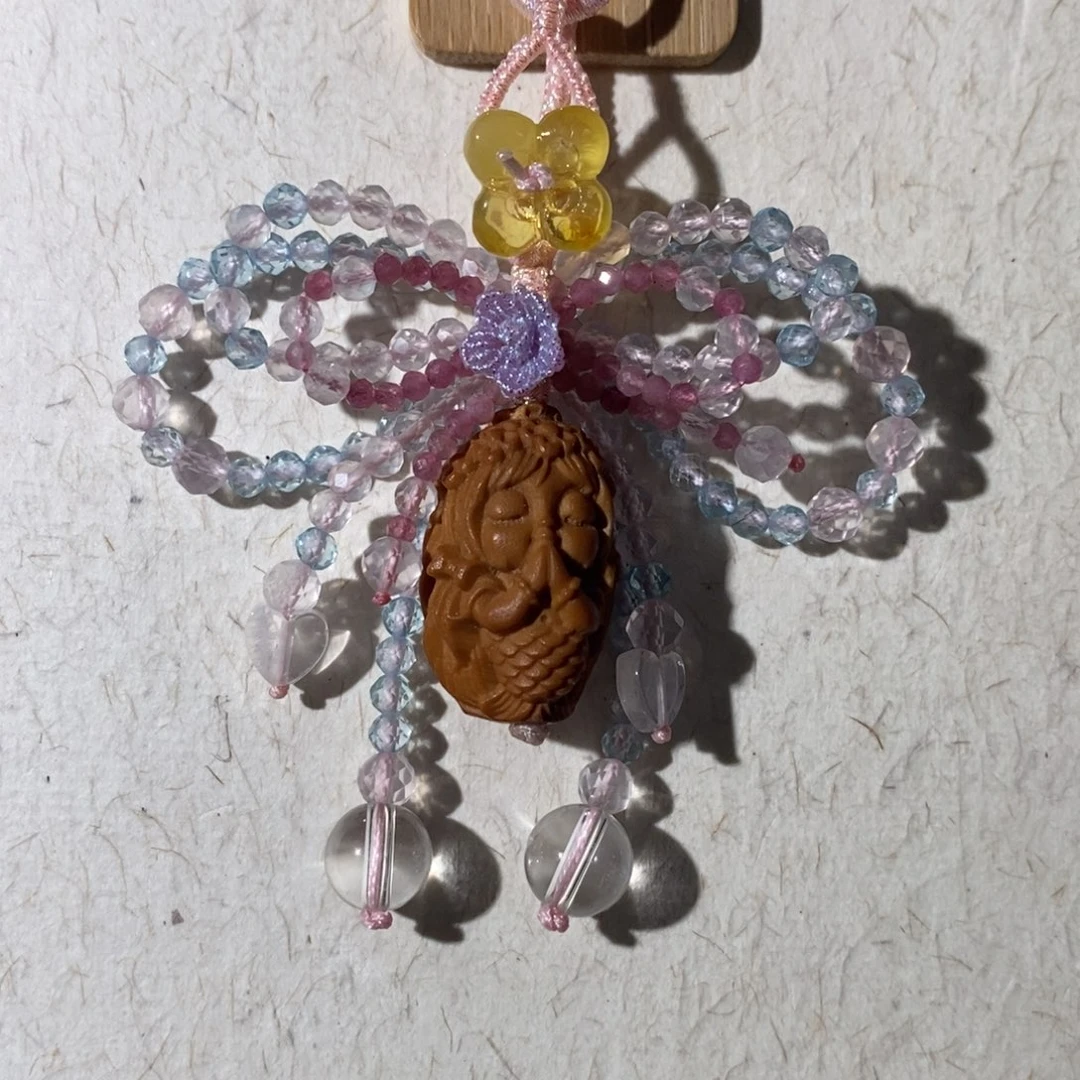 琥珀未镶嵌颈饰蜜蜡编织挂件