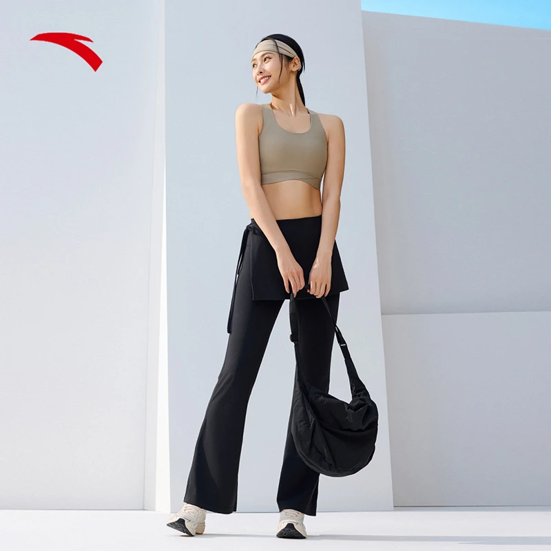 安踏小蛮腰运动背心丨瑜伽运动内衣女一体式跑步防震高强健身文胸
