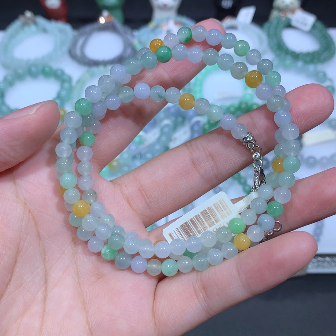 未镶嵌手串翡翠天然