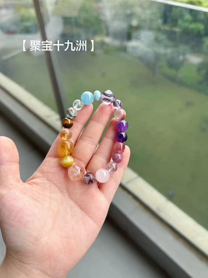 A03【聚宝十九洲】天然水晶配礼盒发出～
