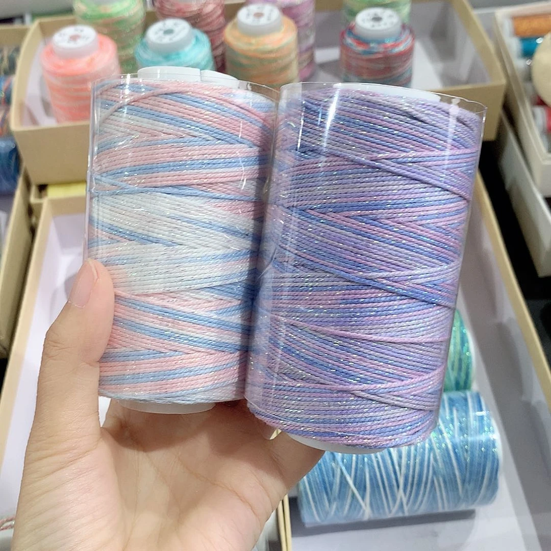 腈纶段染手搓棉白桃乌龙、莫奈印象100克