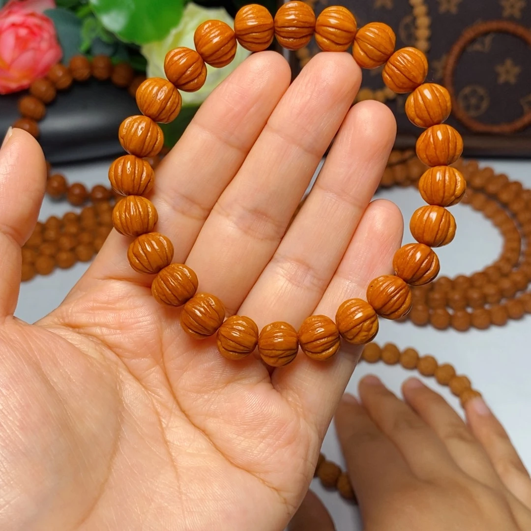 手串桃核10mm野生通天纹8棱毕业款手串