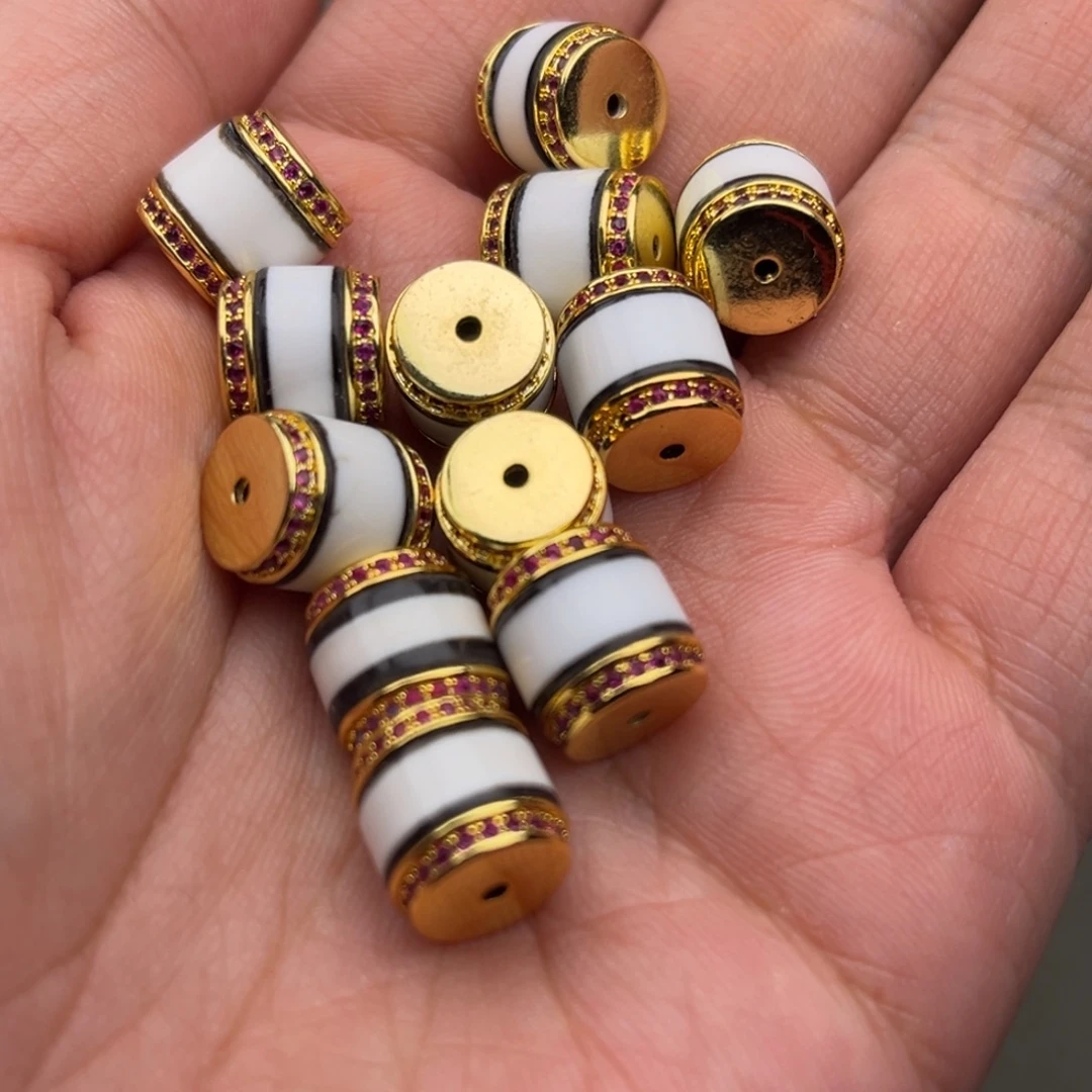 玛瑙/玉髓笔搁合金剁珠金钻一个随机发