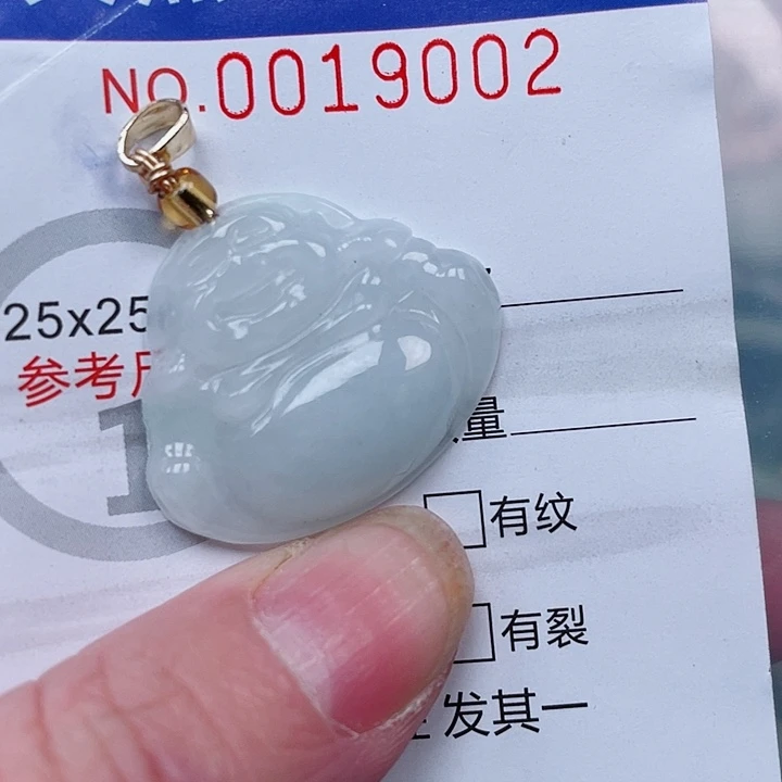 翡翠未镶嵌吊坠(赠链)