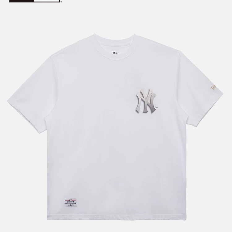 NEWERA纽亦华 2024夏季MLB阴影LOGO短袖T恤情侣NY印花流14179137
