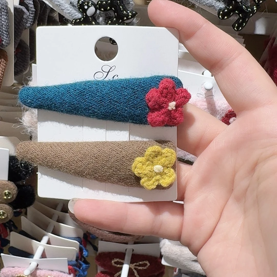 布艺非金属红花蓝花拜拜