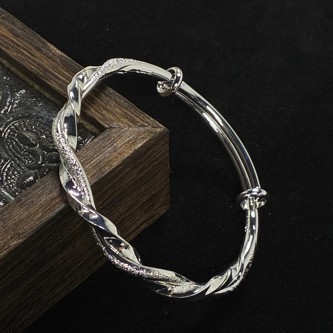 足银手镯 999.9银时尚定制款年味百搭 莫比乌斯镯 A511