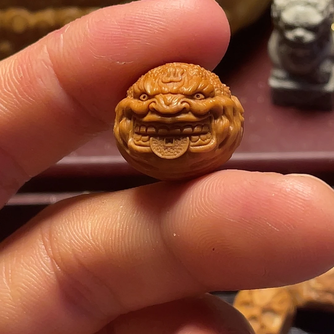猴头核桃雕刻恶僧单籽