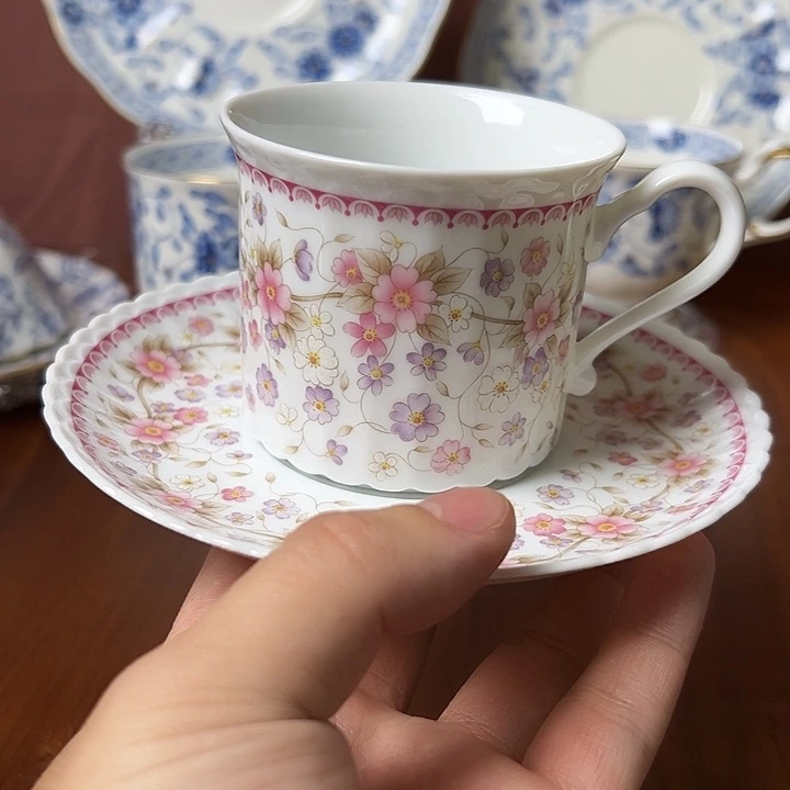 杯日本进口陶瓷杯蝶