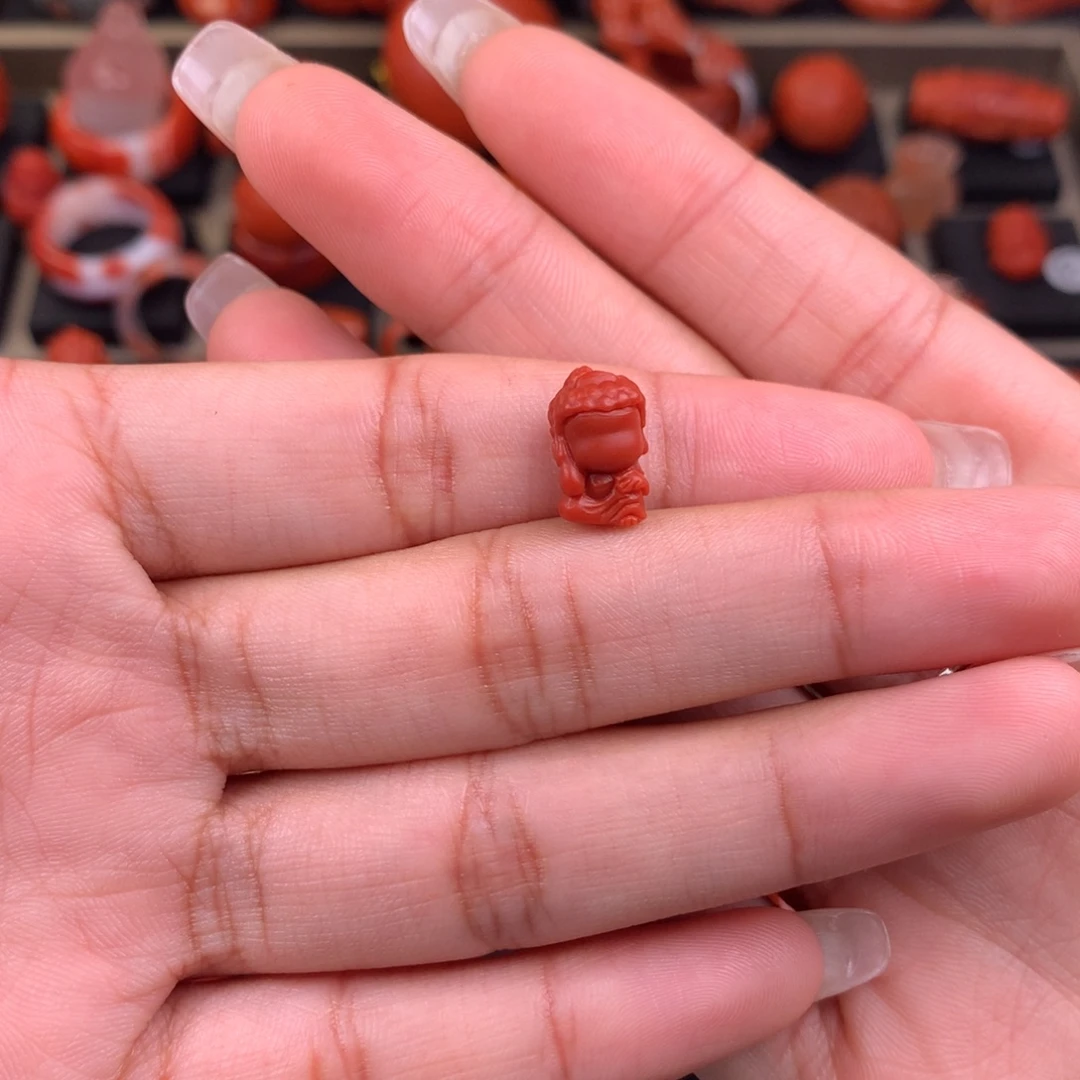 妹***烫南红玛瑙未镶嵌无相佛8