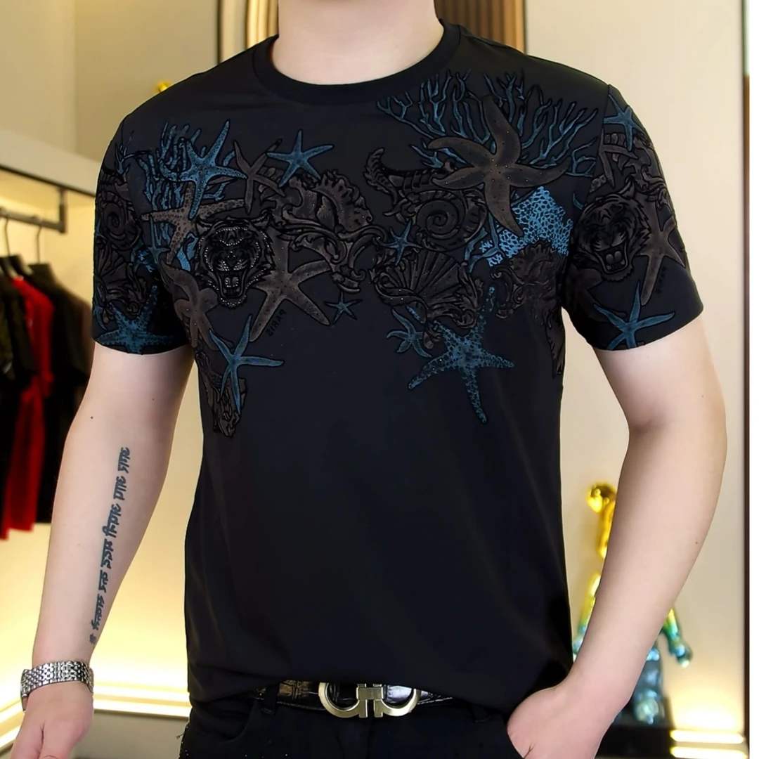 【阿东男装】5070男士夏季高品质时尚修身舒适百搭潮流短袖