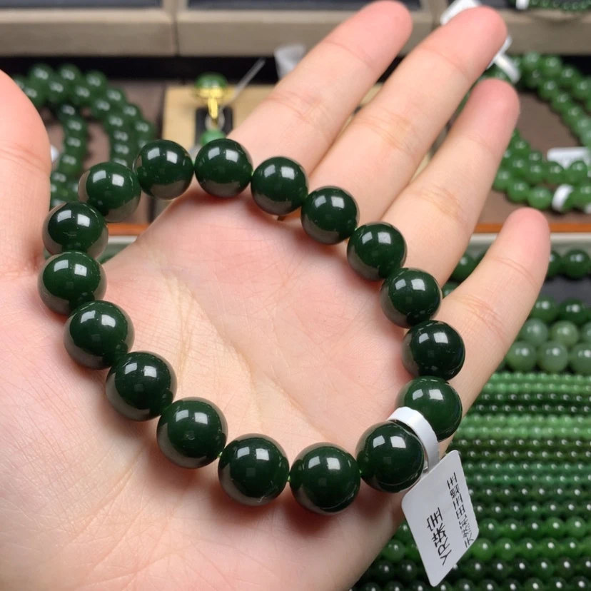 【闪购商品】和田玉（碧玉）手串未镶嵌苏*12m m