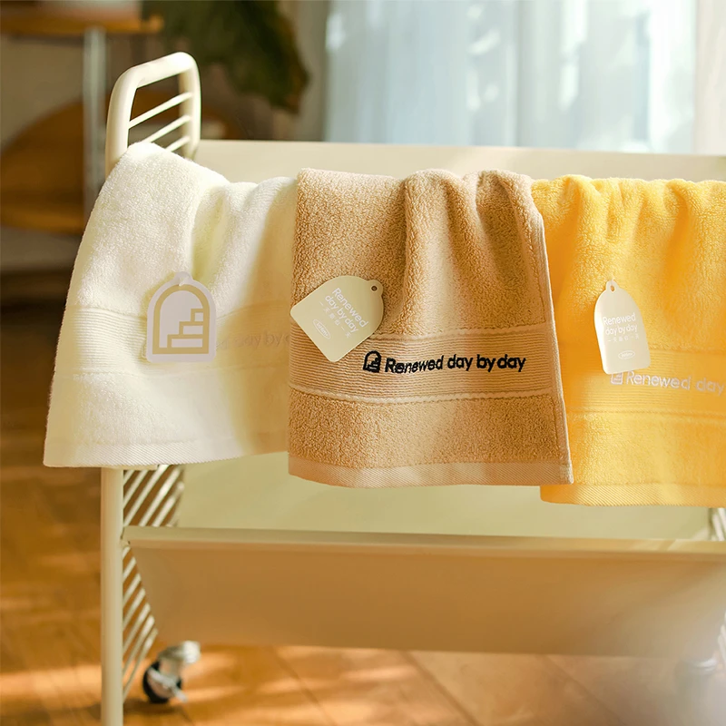 InHim 一天新似一天 纯棉加厚方巾新疆棉超柔面巾强吸水不掉毛