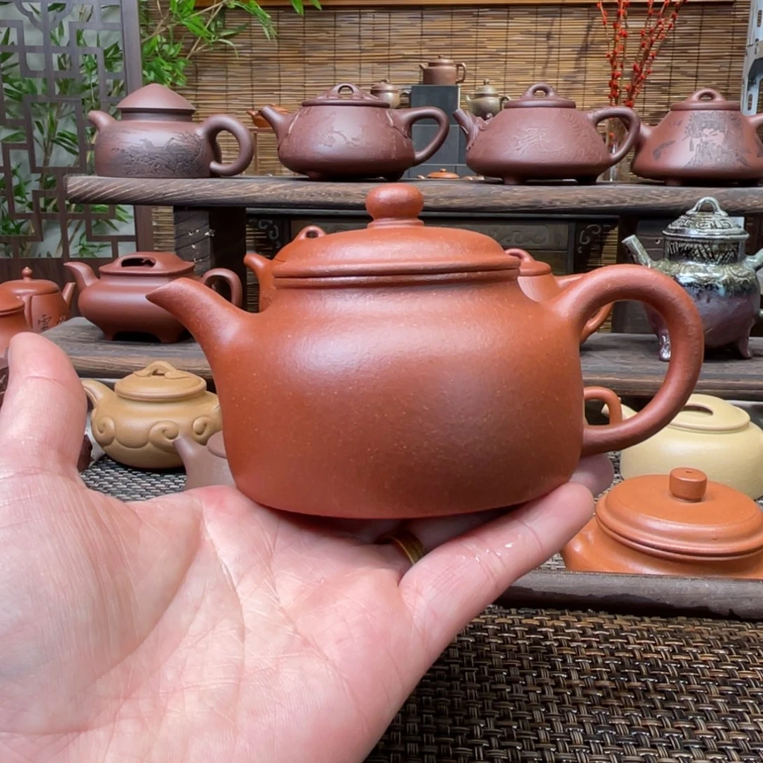 紫砂茶壶宜兴原矿紫砂手工制180