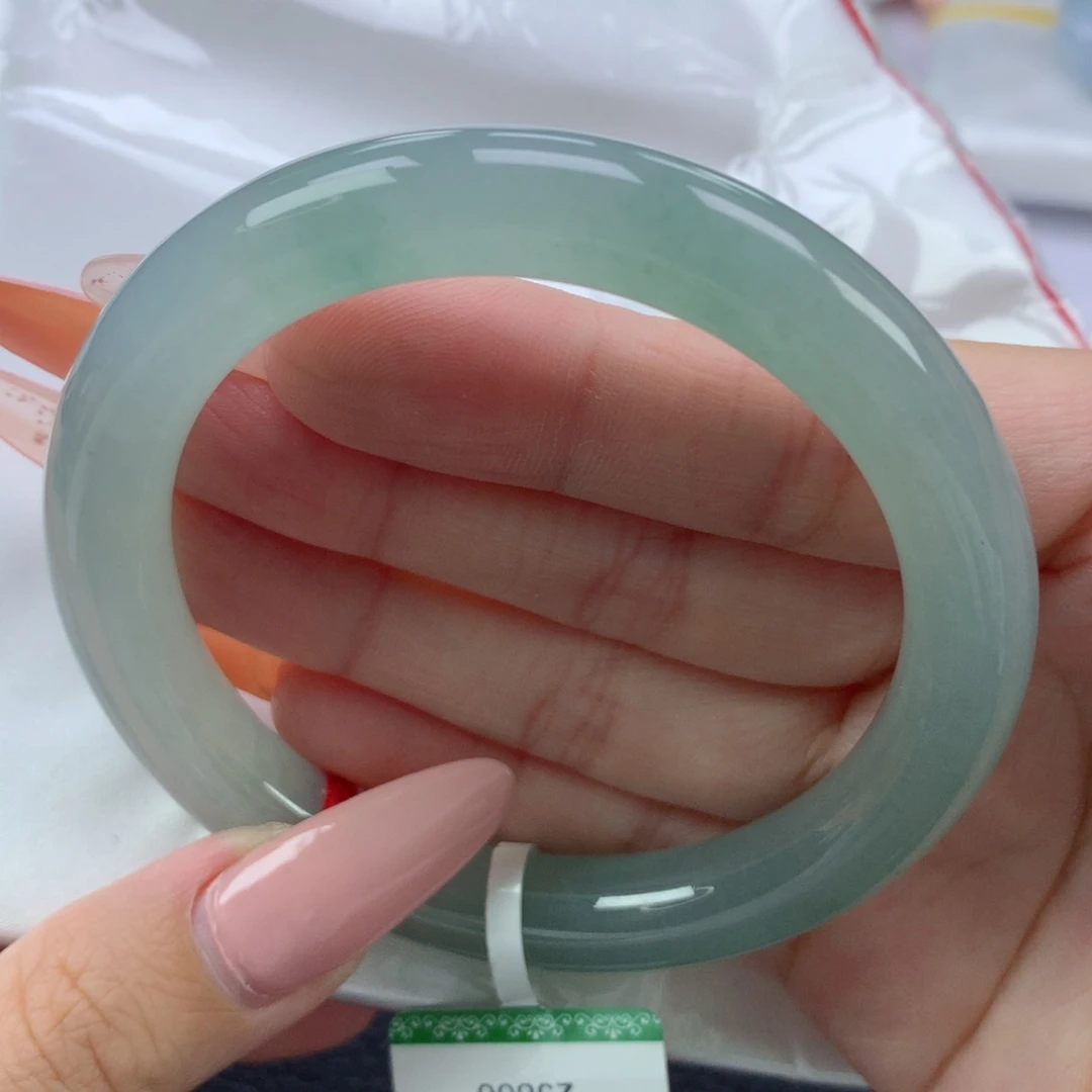 翡翠手镯未镶嵌缅甸天然翡翠A货57