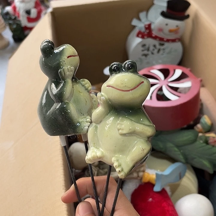 盖碗样品样品青蛙花插两个