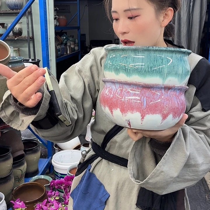20×11 -粗陶花盆有孔-买买买