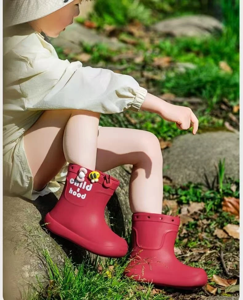 儿童卡通雨鞋男童宝宝防滑雨靴女童学生幼儿水鞋防水小孩女款胶鞋