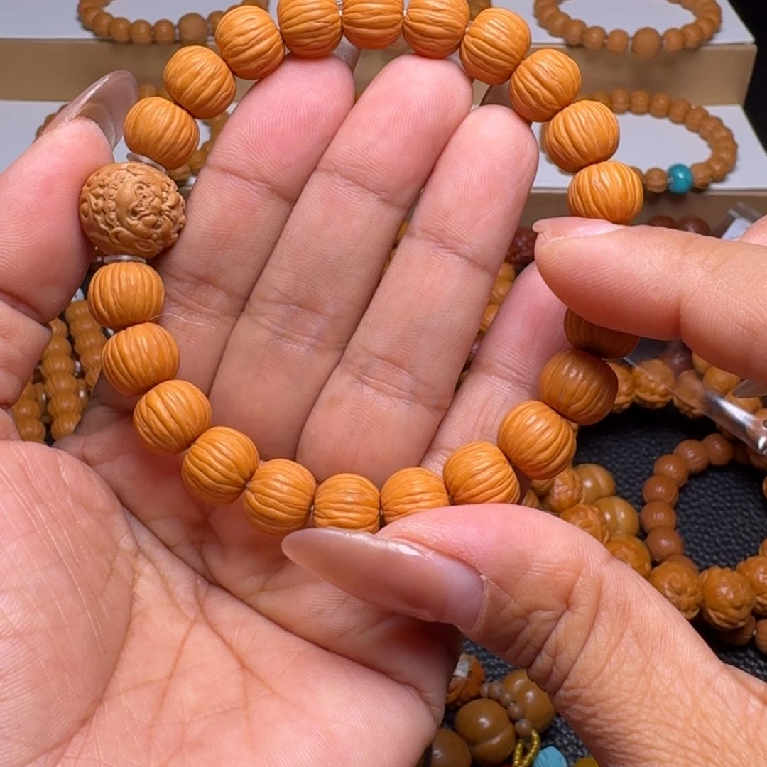 桃核吊坠精修911猴头