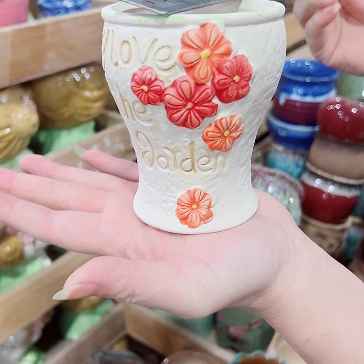 有孔，凑单福利满10元发货陶瓷多肉花盆！