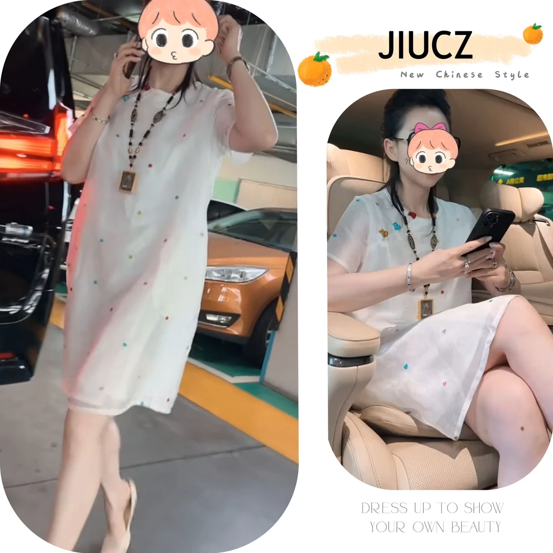 2025夏季新款新中式时尚洋气复古中国风气质连衣裙U0290